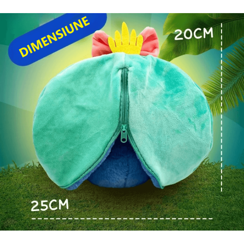 Jucarii, Copii si Bebe - Jucarii si jocuri - Jucarii de plus - Jucarie de Plus tip Stitch, Moale si Catifelat, dimensiune 20cm, culoare Albastru/Verde - Infinity.ro
