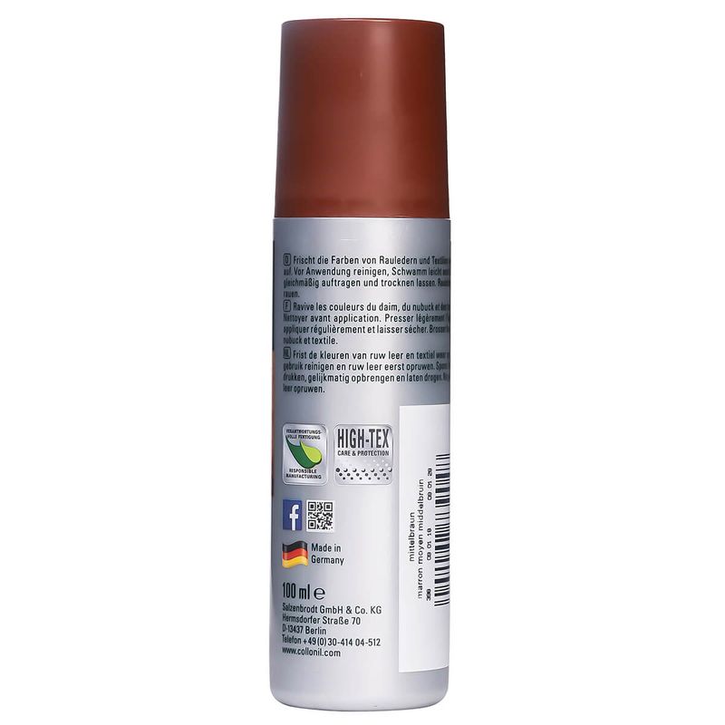 Market - Spalare si intretinere rufe - Produse intretinere Incaltaminte - Creme si Spray-uri intretinere - Solutie pentru piele intoarsa Collonil Nubuk + Textile, 100 ml, maro mediu - Infinity.ro