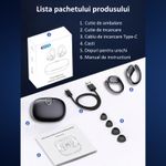 TV, Audio-Video si Foto - Portabile audio - Casti audio - Casti Wireless Sport MIANDREE® ActiveBuds, True Wireless, BT 5.3, Handsfree, ANC, Voice Assistant, 40h, Rezistente, LED - Infinity.ro