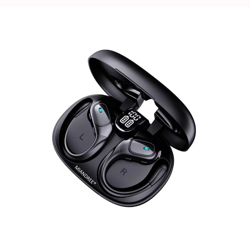 TV, Audio-Video si Foto - Portabile audio - Casti audio - Casti Wireless Sport MIANDREE® ActiveBuds, True Wireless, BT 5.3, Handsfree, ANC, Voice Assistant, 40h, Rezistente, LED - Infinity.ro