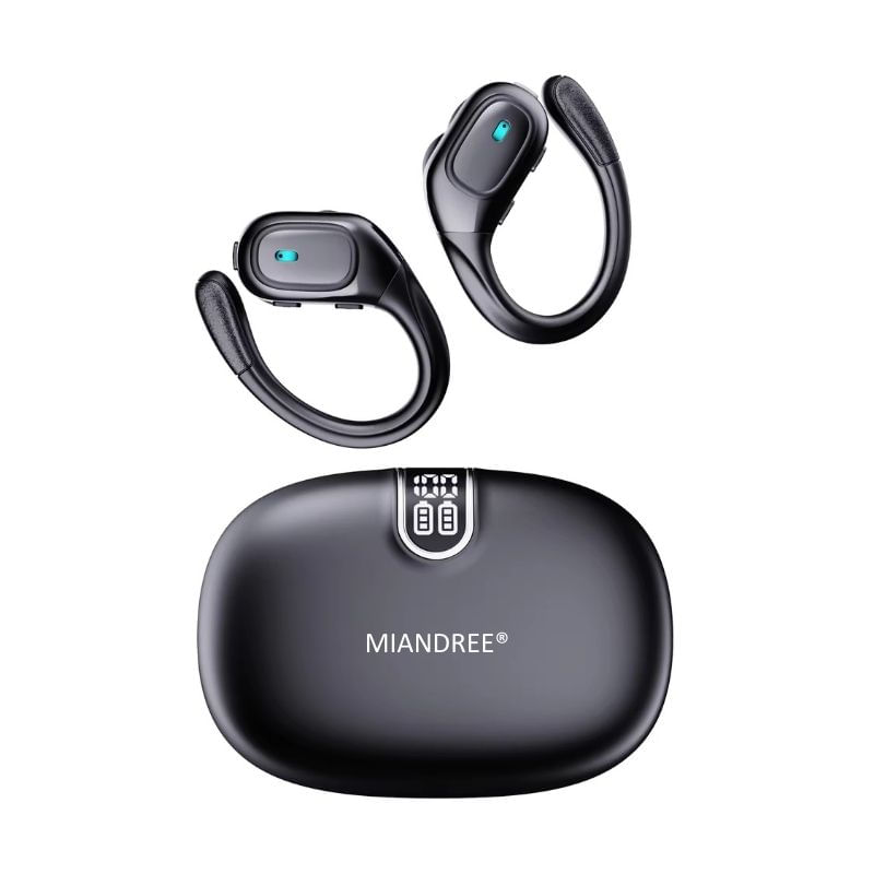TV, Audio-Video si Foto - Portabile audio - Casti audio - Casti Wireless Sport MIANDREE® ActiveBuds, True Wireless, BT 5.3, Handsfree, ANC, Voice Assistant, 40h, Rezistente, LED - Infinity.ro
