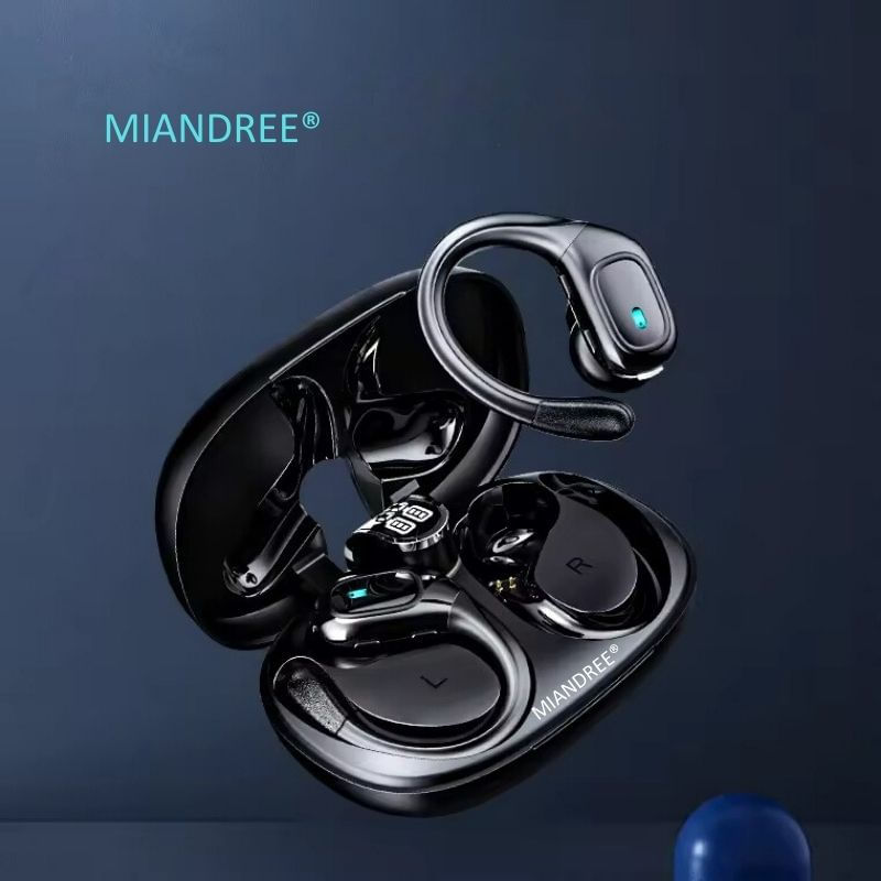 TV, Audio-Video si Foto - Portabile audio - Casti audio - Casti Wireless Sport MIANDREE® ActiveBuds, True Wireless, BT 5.3, Handsfree, ANC, Voice Assistant, 40h, Rezistente, LED - Infinity.ro