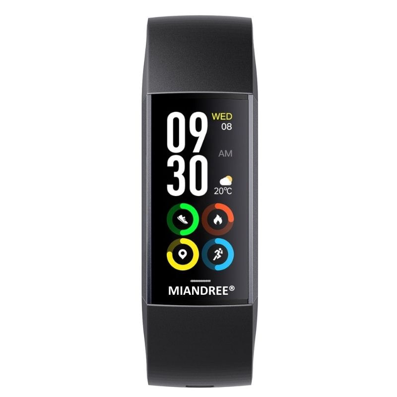 Laptop, Telefoane si Tablete - Wearables si gadgeturi - Wearables - Bratari fitness - Bratara Fitness MIANDREE®, Puls/Somn/Tensiometru/Oximetru, AMOLED, Always-On-Display, Compatibil iPhone/Samsung/Huawei - Infinity.ro