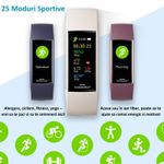 Laptop, Telefoane si Tablete - Wearables si gadgeturi - Wearables - Bratari fitness - Bratara Fitness MIANDREE®, Puls/Somn/Tensiometru/Oximetru, AMOLED, Always-On-Display, Compatibil iPhone/Samsung/Huawei - Infinity.ro