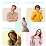 Laptop, Telefoane si Tablete - Wearables si gadgeturi - Wearables - Bratari fitness - Bratara Fitness MIANDREE®, Puls/Somn/Tensiometru/Oximetru, AMOLED, Always-On-Display, Compatibil iPhone/Samsung/Huawei - Infinity.ro