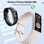 Laptop, Telefoane si Tablete - Wearables si gadgeturi - Wearables - Bratari fitness - Bratara Fitness MIANDREE®, Puls/Somn/Tensiometru/Oximetru, AMOLED, Always-On-Display, Compatibil iPhone/Samsung/Huawei - Infinity.ro