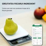 Electronice si Electrocasnice - Electrocasnice bucatarie - Mixere, tocatoare & roboti de bucatarie - Cantare de bucatarie - Cantar Bucatarie Inteligent MIANDREE®,24 Indici Nutritionali,Calorii/Proteine/Grasimi/Carbohidrati,Apple Health/Fitbit - Infinity.ro