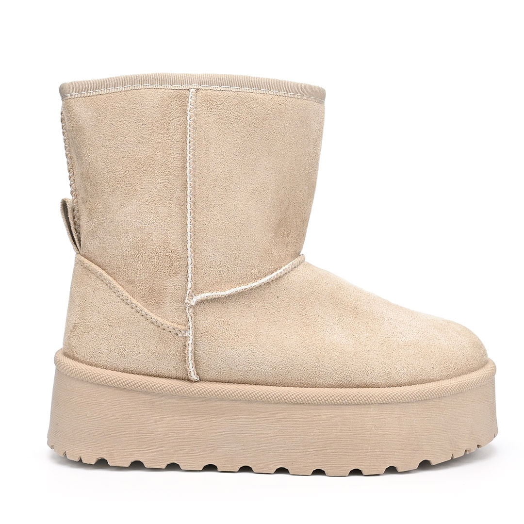 Cizme de dama,tip Ugg,Din piele intoarsa,imblanite,CD1011,Bej