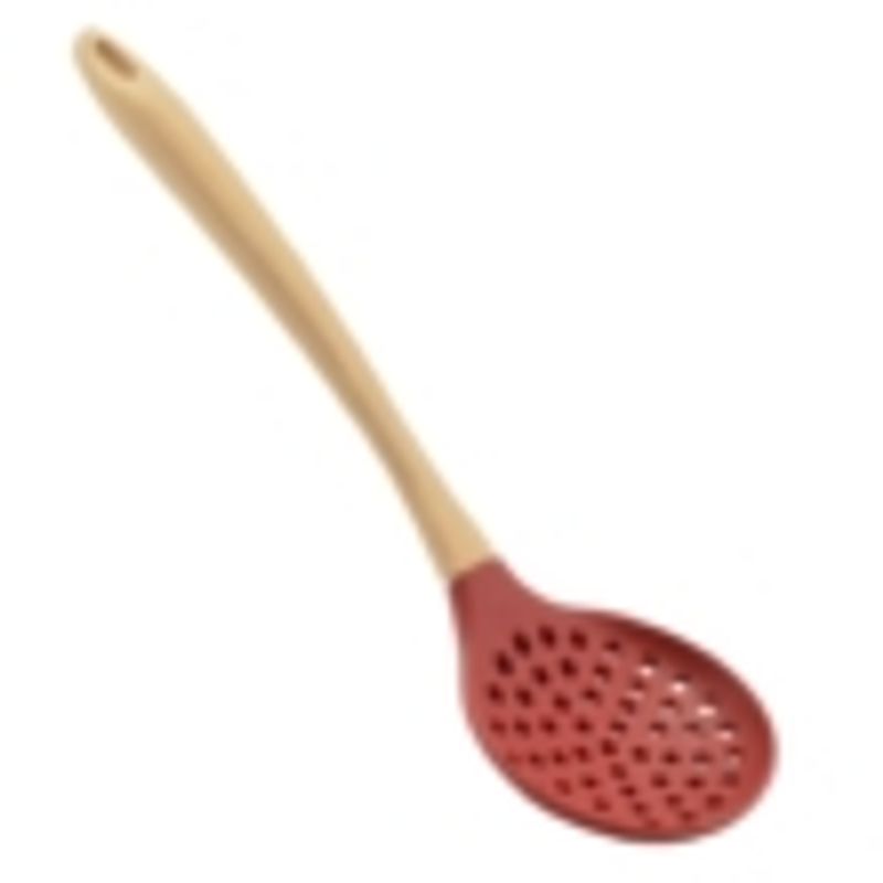 Casa si Gradina - Bucatarie si vesela - Ustensile bucatarie - Polonice, linguri si clesti de bucatarie - Spumiera din silicon cu maner din lemn - Infinity.ro