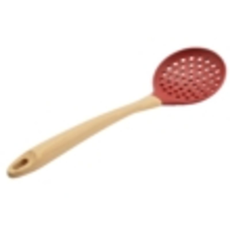 Casa si Gradina - Bucatarie si vesela - Ustensile bucatarie - Polonice, linguri si clesti de bucatarie - Spumiera din silicon cu maner din lemn - Infinity.ro