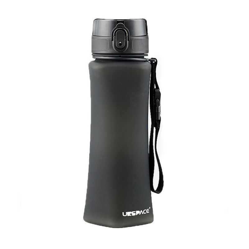 Casa si Gradina - Bucatarie si vesela - Accesorii bar - Termosuri si Cani termos - Sticla apa slim Uzspace Tritan, fara BPA cu capac 700ml negru - Infinity.ro