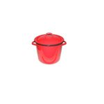 Casa si Gradina - Bucatarie si vesela - Vase pentru gatit - Oale si cratite - Oala emailata 6l rosie cu capac - Infinity.ro