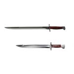 Sport si Outdoor - Camping - Cutite, bricege si accesorii - Cutite si bricege - Set Cutit AK si Maceta vanatoare, model AK, otel inoxidabil, 61 cm, argintiu - Infinity.ro