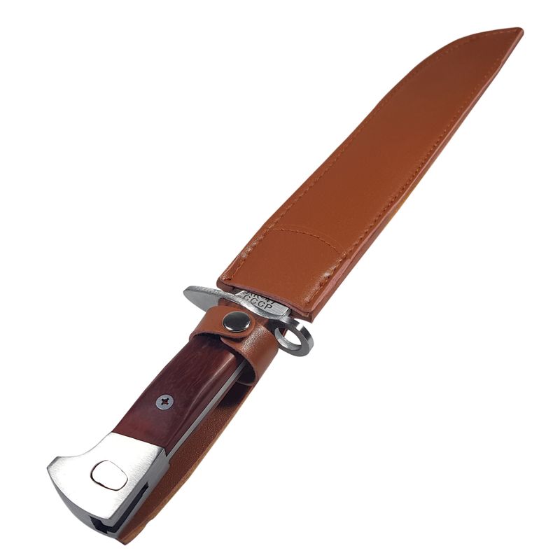 Sport si Outdoor - Camping - Cutite, bricege si accesorii - Cutite si bricege - Set Cutit AK si Maceta vanatoare, model AK, otel inoxidabil, 61 cm, argintiu - Infinity.ro