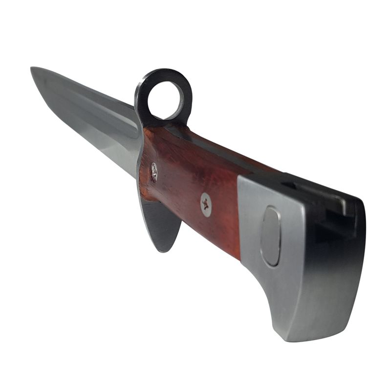 Sport si Outdoor - Camping - Cutite, bricege si accesorii - Cutite si bricege - Set Cutit AK si Maceta vanatoare, model AK, otel inoxidabil, 61 cm, argintiu - Infinity.ro