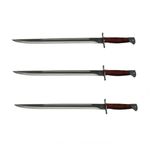 Sport si Outdoor - Camping - Cutite, bricege si accesorii - Cutite si bricege - Set trei macete vanatoare, model AK, otel inoxidabil, 61 cm, argintiu - Infinity.ro
