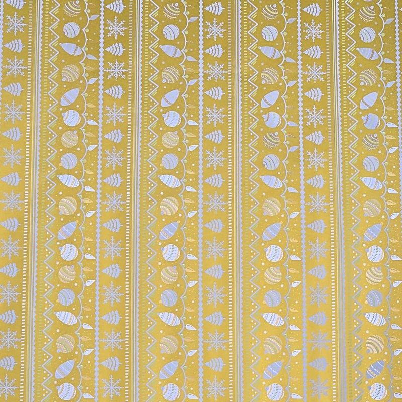 Carti si Birotica - Birotica - Articole ambalare - Hartie metalizata pentru ambalat cadouri, dans de globuri aurii, 150x70 cm - Infinity.ro