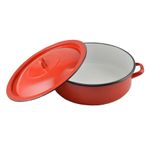 Casa si Gradina - Bucatarie si vesela - Vase pentru gatit - Oale si cratite - Cratita emailata cu capac 8l rosie - Infinity.ro
