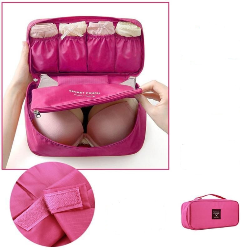 Sport si Outdoor - Articole de voiaj - Genti voiaj - Geanta pentru organizarea bagajului VIVO, 27.5x14x12.5cm, EJ1255, Roz - Infinity.ro