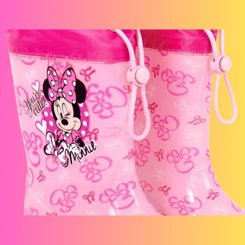 Fashion, accesorii si bijuterii - Copii - Incaltaminte copii - Ghete si cizme copii - Cizme din cauciuc pentru fete, Perletti, model Minnie Mouse, colectia Minnie, 28-29 EU - Infinity.ro