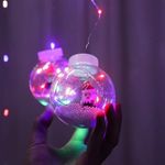 Casa si Gradina - Decoratiuni - Decoratiuni de sezon - Instalatie pentru craciun perdea luminoasa becuri cu Mos Craciun , set: 1 buc, tip lumina: RGB-multicolor - Infinity.ro
