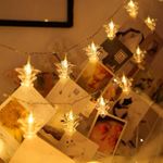 Casa si Gradina - Decoratiuni - Decoratiuni de sezon - Instalatie pentru Craciun, Braduti cu clips, 2m, 10 led-uri, cu baterii , set: 5 buc, tip lumina: calda - Infinity.ro