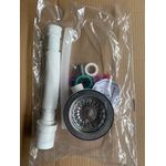 Casa si Gradina - Sanitare - Chiuveta bucatarie si accesorii - Chiuvete bucatarie - Set chiuveta inox anticalcar de blat + baterie pipa flexibila + sifon cu preaplin, 43.5x76 cm, cuva stanga - Infinity.ro