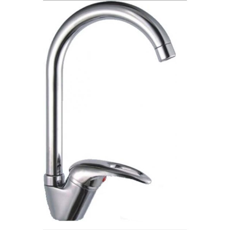 Casa si Gradina - Sanitare - Chiuveta bucatarie si accesorii - Chiuvete bucatarie - Set chiuveta inox anticalcar de blat + baterie inalta + sifon cu preaplin, 43.5x76 cm, cuva dreapta - Infinity.ro