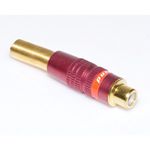 TV, Audio-Video si Foto - Accesorii TV si audio - Cabluri si adaptoare audio - Mufa RCA Mama Gold-Rosu - Infinity.ro