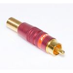 TV, Audio-Video si Foto - Accesorii TV si audio - Cabluri si adaptoare audio - Mufa RCA tata gold-rosu - Infinity.ro