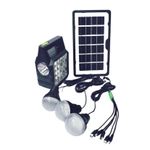 Sport si Outdoor - Camping - Articole solare camping - Lampi si lanterne camping - Kit solar portabil-Lanterna LED multifunctionala, 3 becuri, power bank , culoare: negru - Infinity.ro