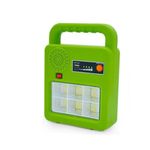 Casa si Gradina - Electrice - Panouri solare si accesorii - Sisteme panouri solare - Kit solar portabil-Lanterna, difuzor, port de iesire USB , culoare: verde - Infinity.ro