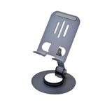 Laptop, Telefoane si Tablete - Telefoane mobile si accesorii - Accesorii Telefoane - Alte accesorii telefoane - Suport metalic pentru telefon mobil, rotativ 360° , culoare: gri - Infinity.ro