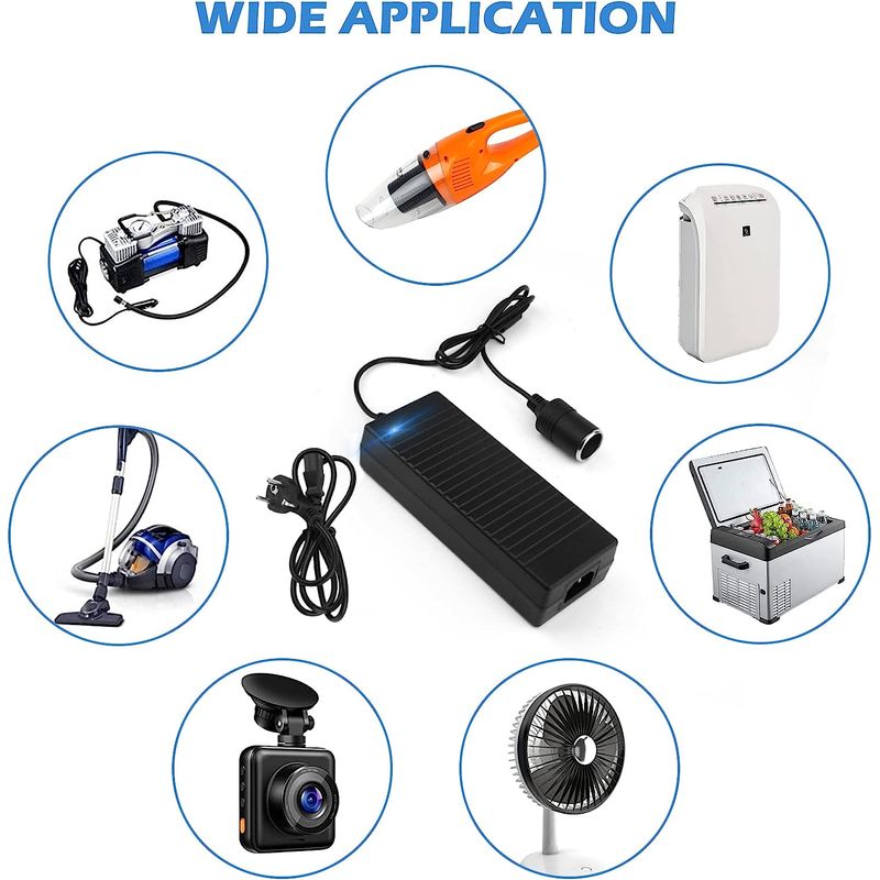 Auto si Moto - Electronice auto - Accesorii electronice auto - Convertor Priza Auto la 220V MRG MJNT614 , Invertor de la 220V la 12V, 8Ah - Infinity.ro