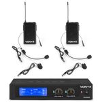 TV, Audio-Video si Foto - Accesorii TV si audio - Microfoane - Set microfoane wireless Vonyx WM522B, Lavaliera-headset, VHF - Infinity.ro