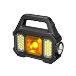 Casa si Gradina - Corpuri si surse de iluminat - Iluminat exterior - Lanterne - Lanterna solara cu proiector lateral COB si incarcare USB , culoare: auriu - Infinity.ro