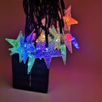 Casa si Gradina - Decoratiuni - Decoratiuni de sezon - Ghirlanda solara 20 leduri, lungime 5 m Stelute-Set 2 buc , tip lumina: RGB-multicolor - Infinity.ro