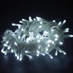 Casa si Gradina - Decoratiuni - Decoratiuni de sezon - Instalatie perdea luminoasa cu 160 LED-uri, pentru Craciun, lungime 3m, lumina alba : Set - 2 buc - Infinity.ro