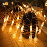 Casa si Gradina - Decoratiuni - Decoratiuni de sezon - Ghirlanda luminoasa pentru Craciun cu 40 de led-uri, lungime 10 m, picaturi de apa , set: 1 buc, tip lumina: calda - Infinity.ro