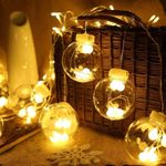 Casa si Gradina - Decoratiuni - Decoratiuni de sezon - Instalatie pentru craciun, perdea luminoasa, becuri transparente cu leduri , tip lumina: calda - Infinity.ro