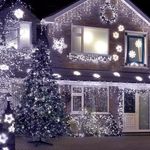 Casa si Gradina - Decoratiuni - Decoratiuni de sezon - Instalatie perdea luminoasa cu 160 LED-uri, pentru Craciun, lungime 4,5m, lumina alba rece, set: 1 buc - Infinity.ro