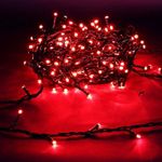 Casa si Gradina - Decoratiuni - Decoratiuni de sezon - Instalatie luminoasa tip snur cu 320 LED-uri, pentru Craciun, lungime 25 m, lumina rosu, set: 1 buc - Infinity.ro