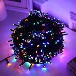 Casa si Gradina - Decoratiuni - Decoratiuni de sezon - Instalatie luminoasa tip snur cu 100 LED-uri, pentru Craciun, lungime 8 m, lumina multicolor, set: 5 buc - Infinity.ro