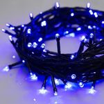 Casa si Gradina - Decoratiuni - Decoratiuni de sezon - Instalatie luminoasa tip snur cu 100 LED-uri, pentru Craciun, lungime 8 m, lumina albastra, set: 2 buc - Infinity.ro