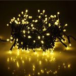 Casa si Gradina - Decoratiuni - Decoratiuni de sezon - Instalatie luminoasa tip snur cu 100 LED-uri, pentru Craciun, lungime 8 m, lumina calda, set: 2 buc - Infinity.ro