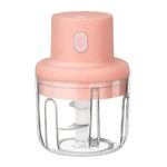 Electronice si Electrocasnice - Electrocasnice bucatarie - Mixere, tocatoare & roboti de bucatarie - Blendere si mini tocatoare - Tocator Electric pentru Alimente, Portabil, 100ml, Rezistent la apa, Incarcare USB , culoare: roz - Infinity.ro