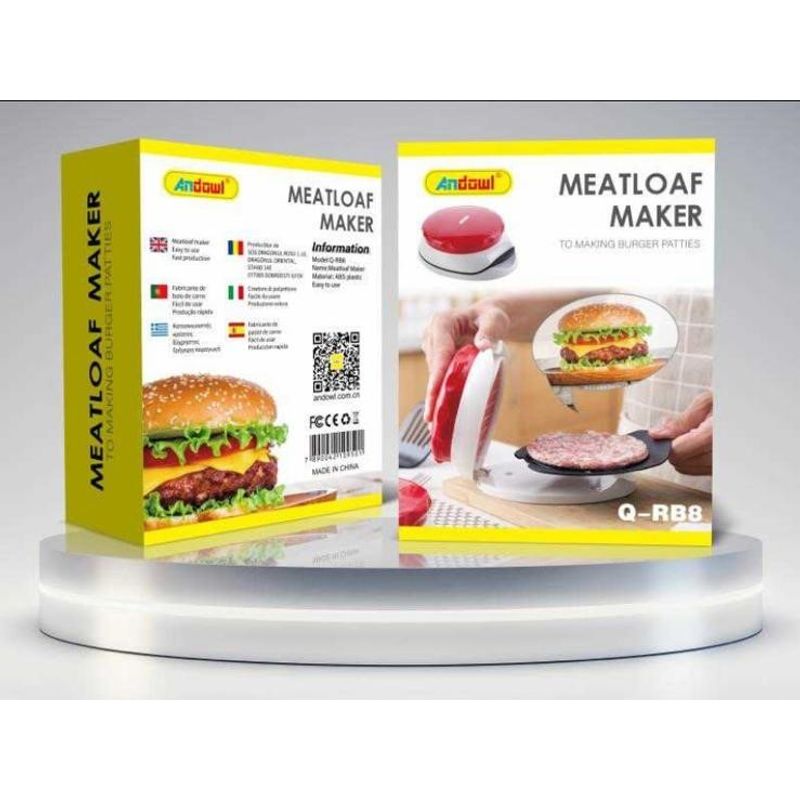 Casa si Gradina - Bucatarie si vesela - Ustensile bucatarie - Prese si storcatoare manuale - Presa pentru burgeri , culoare: alb/rosu - Infinity.ro