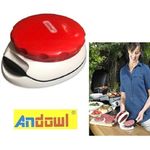 Casa si Gradina - Bucatarie si vesela - Ustensile bucatarie - Prese si storcatoare manuale - Presa pentru burgeri , culoare: alb/rosu - Infinity.ro