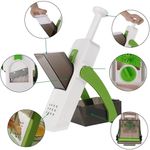 Casa si Gradina - Bucatarie si vesela - Ustensile bucatarie - Feliatoare si taietoare manuale - Feliator manual tip mandolina, pliabil, 4 functii , culoare: alb/verde - Infinity.ro
