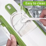 Casa si Gradina - Bucatarie si vesela - Ustensile bucatarie - Feliatoare si taietoare manuale - Feliator manual tip mandolina, pliabil, 4 functii , culoare: alb/verde - Infinity.ro